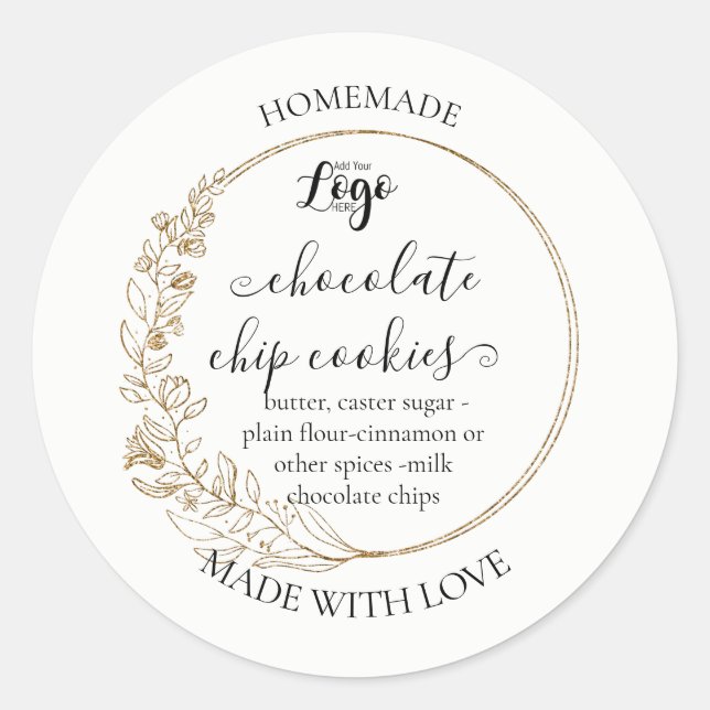 Étiquette de cookies maison personnalisé (Devant)