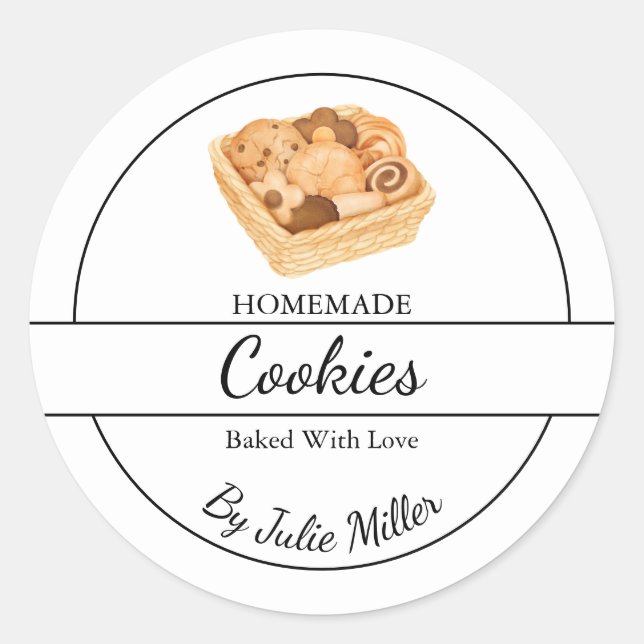 Étiquette de cookies maison simple (Devant)