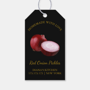Étiquette de cornichon d'oignon rouge fait maison 