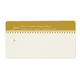 Étiquette de courrier pour les invitations de mari