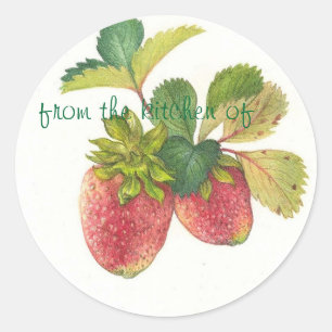 Étiquette de cuisine aux fraises illustré