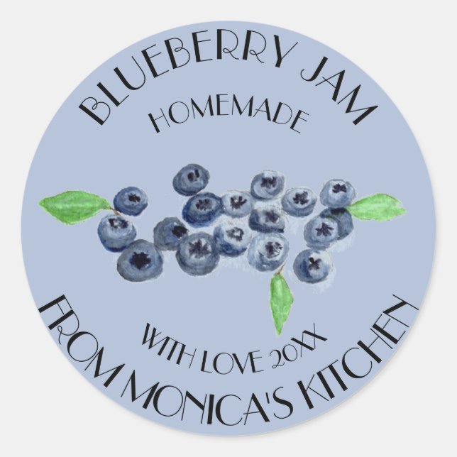 Étiquette de cuisine de fruits aquarelle de confit (Devant)