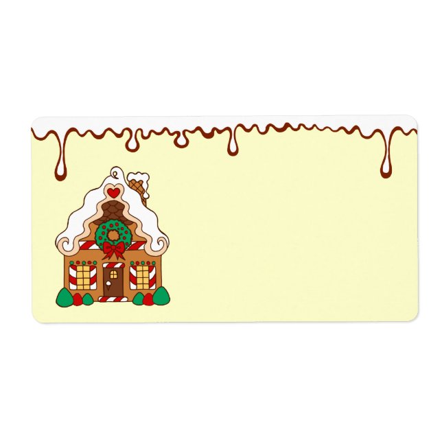 Étiquette de cuisine de la maison de pain d'épices (Devant)