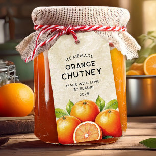 Étiquette de cuisine pour confiture d'orange maiso