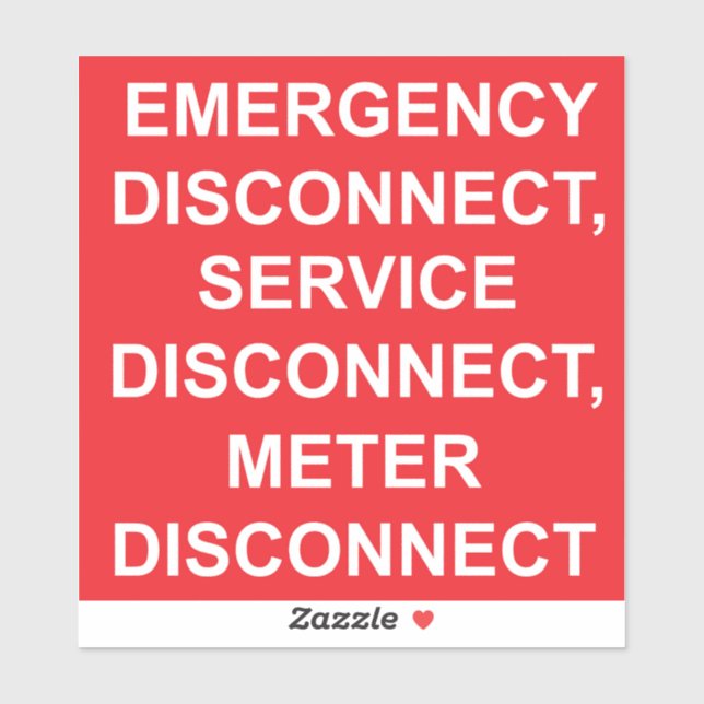 Étiquette de déconnexion de compteur, service d'ur (Feuille)