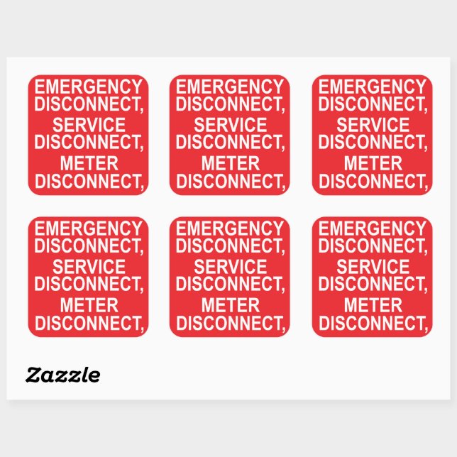 Étiquette de déconnexion de l'urgence, du service  (Feuille)
