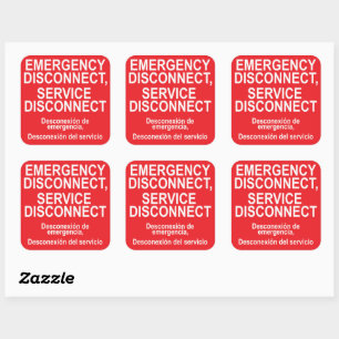 Étiquette de déconnexion du service d'urgence