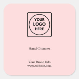 Étiquette de désinfectant pour les mains avec logo