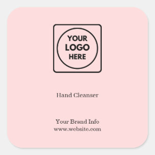 Étiquette de désinfectant pour les mains avec logo