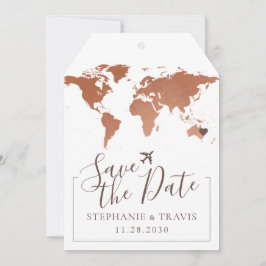 Étiquette de destination Carte de cuivre Enregistr
