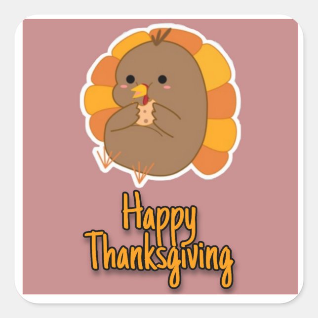 Étiquette de dinde Thanksgiving (Devant)