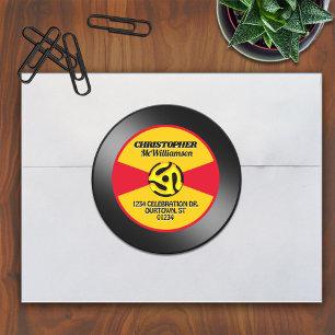 Étiquette de disque vinyle 45 personnalisée indivi
