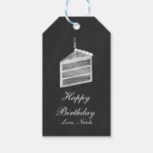 Étiquette de don d'anniversaire en craie tranche d