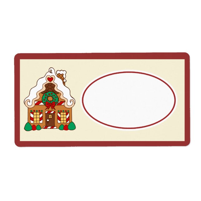 Étiquette de étiquette cadeau de la maison de pain (Devant)