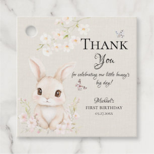 Étiquette de faveur d'anniversaire Some Bunny