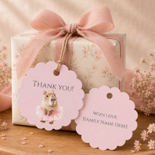 Étiquette de faveur de Baby Shower Capybara • Édit
