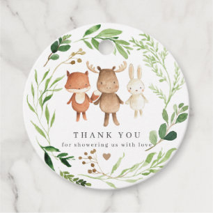 Étiquette de faveur de Baby Shower d'animaux de la