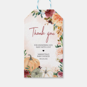 Étiquette de faveur de Baby Shower de citrouille f