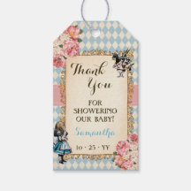 Étiquette de faveur de Baby Shower Floral Alice au