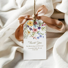 Étiquette de faveur de Baby Shower pour bébé fleur