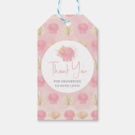 Étiquette de faveur de Baby Shower Rose Coquillage