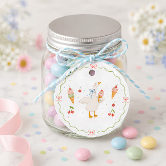Étiquette de faveur de Baby Shower Silly Goose Ice