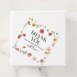 Étiquette de faveur de champ de fleurs sauvages Bo