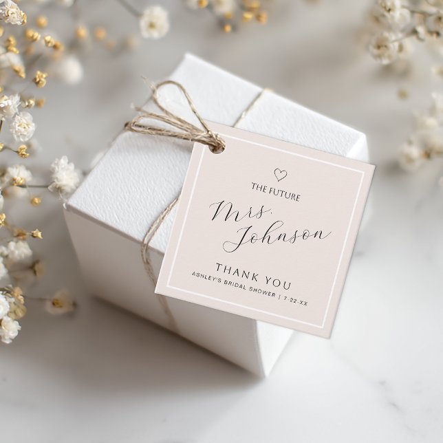 Étiquette de faveur de douche de mariage | La futu (Favor tag)