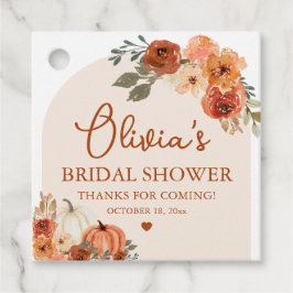 Étiquette de faveur de douche de mariée bohème à l