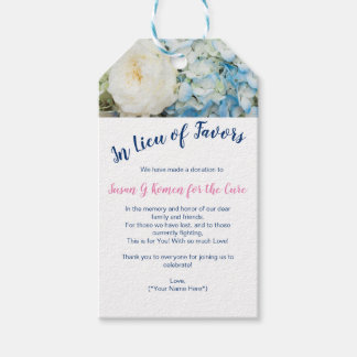 Étiquette de faveur de mariage caritatif