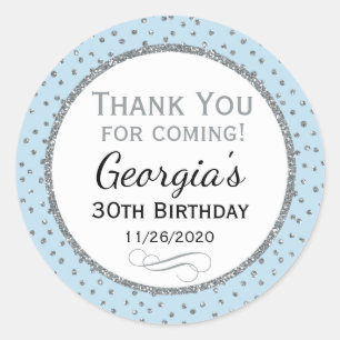 Étiquette de faveur de Merci d'anniversaire