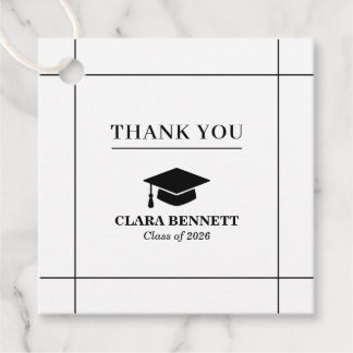 Étiquette de Faveur de Remise de Diplôme 2026 Noir