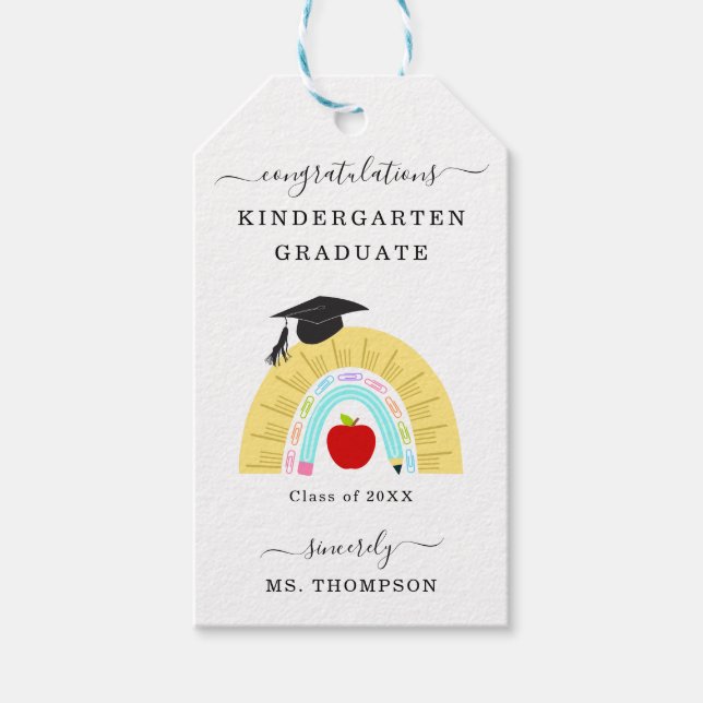 Étiquette de faveur de remise des diplômes de mate (Devant)