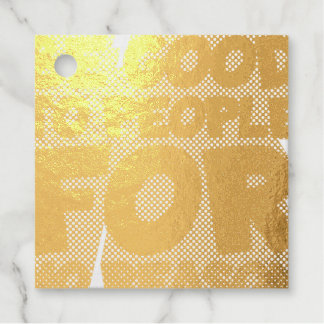 Étiquette de faveur en feuille d'aluminium de haut