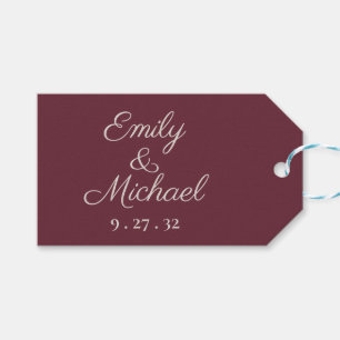 Étiquette de faveur Minimalst Purple Plum Script