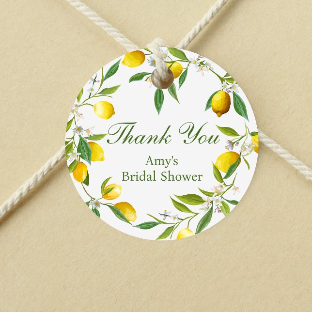 Étiquette de faveur ronde Lemon Main Squeeze (Créateur téléchargé)