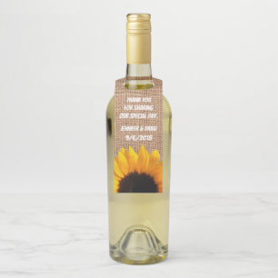 Étiquette de favorité de bouteille de vin en toile