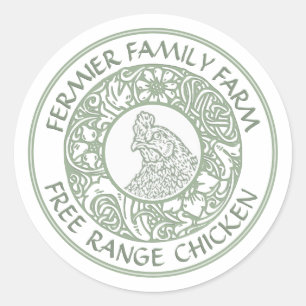Étiquette de ferme modifiable Pièces de poulet de