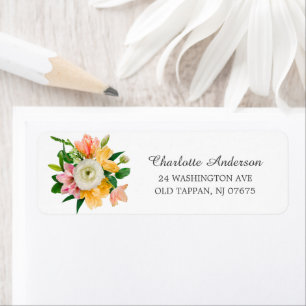 Étiquette de Fête des mariées florale du pré-print