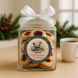 Étiquette de Feuille de Biscuits de Noël Faits Mai