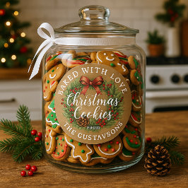 Étiquette de Feuille de Biscuits de Noël Faits Mai