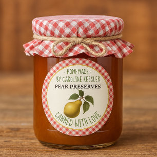 Étiquette de feuille de conservation de poires fai