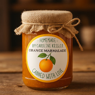 Étiquette de feuille de conserve de marmelade d'or