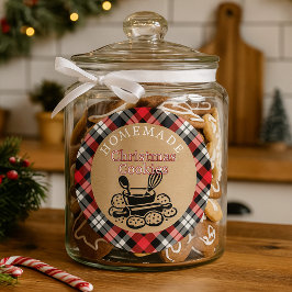 Étiquette de feuilles de biscuits de Noël faits ma