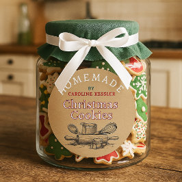 Étiquette de feuilles pour biscuits de Noël faits