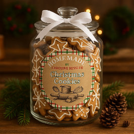 Étiquette de Feuillet de Cookies de Noël Faits Mai