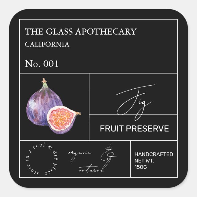 Étiquette de figues apothecaires (Devant)