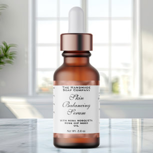 Étiquette de flacon compte-gouttes de cosmétiques