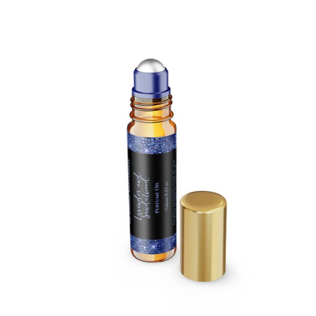 Étiquette de flacon de parfum à rouleau pailleté n (Créateur téléchargé)