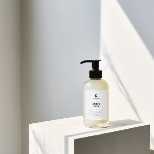 Étiquette de flacon de pompe de lotion corporelle